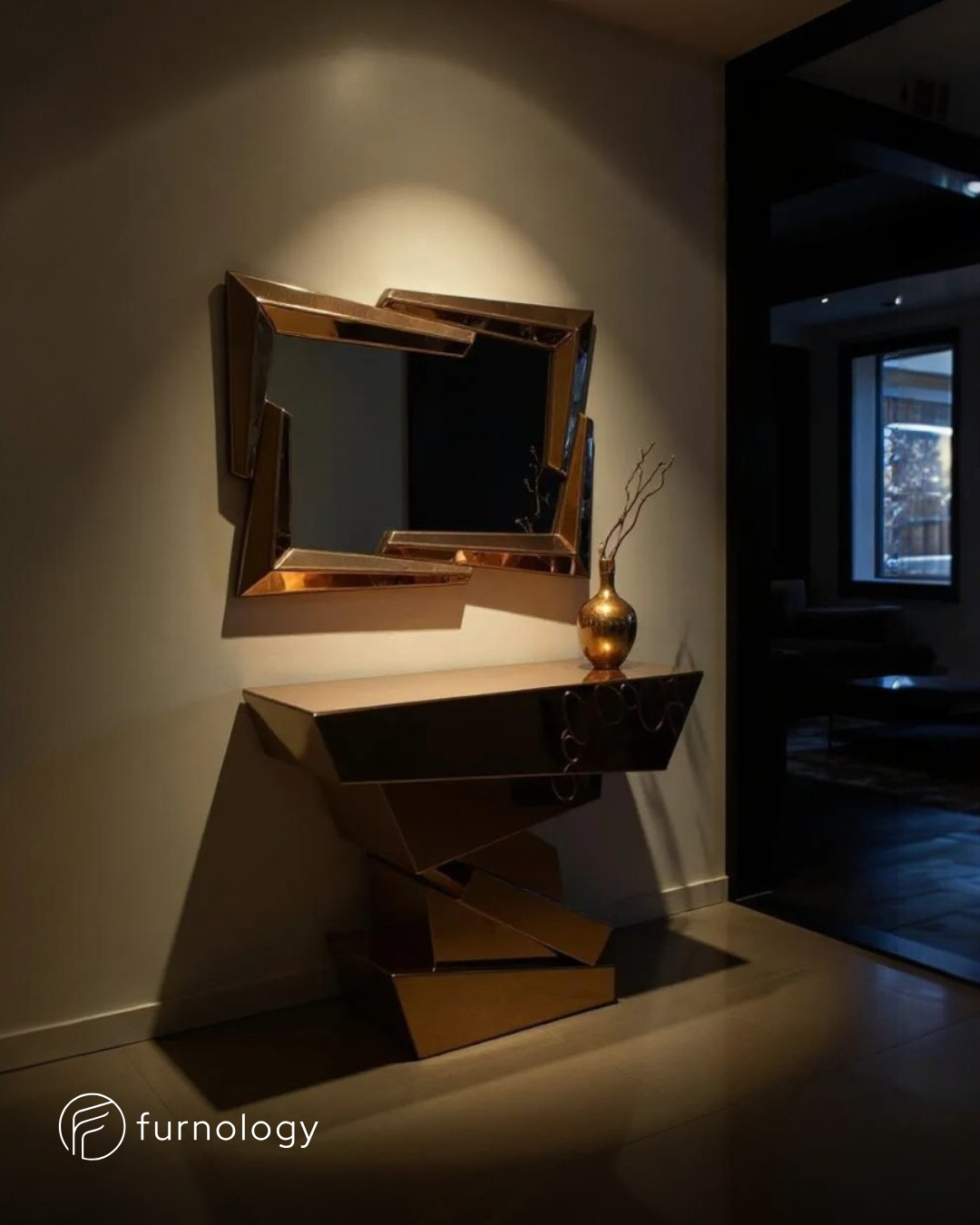 Reflection Console with Mirror