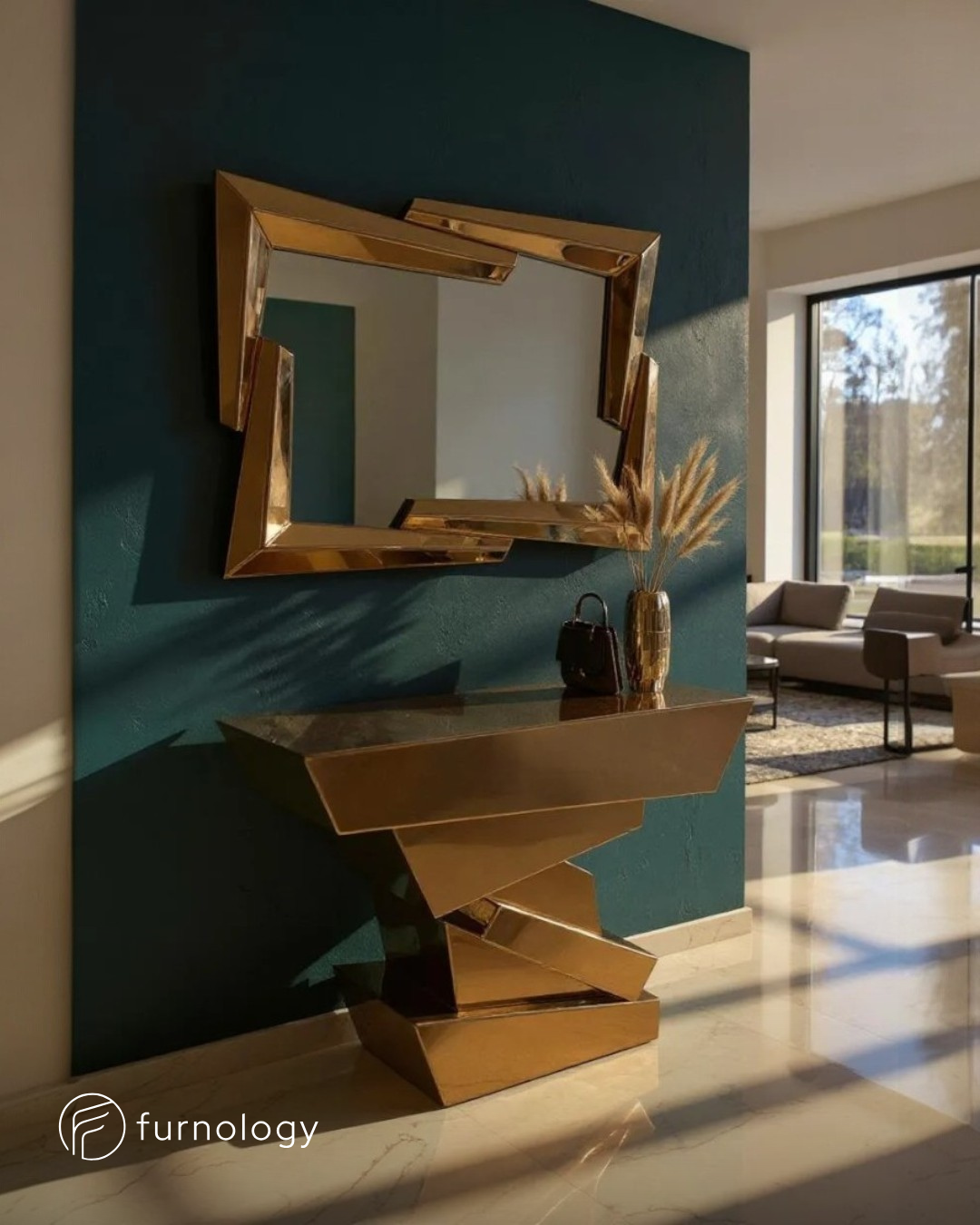 Reflection Console with Mirror