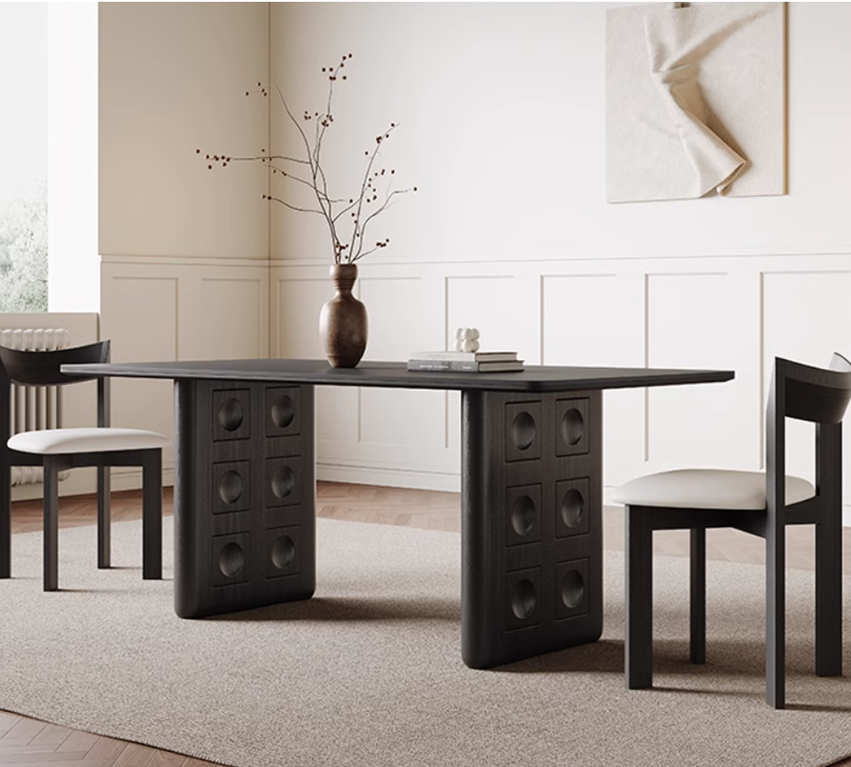 Modern 4-seating wooden dining table