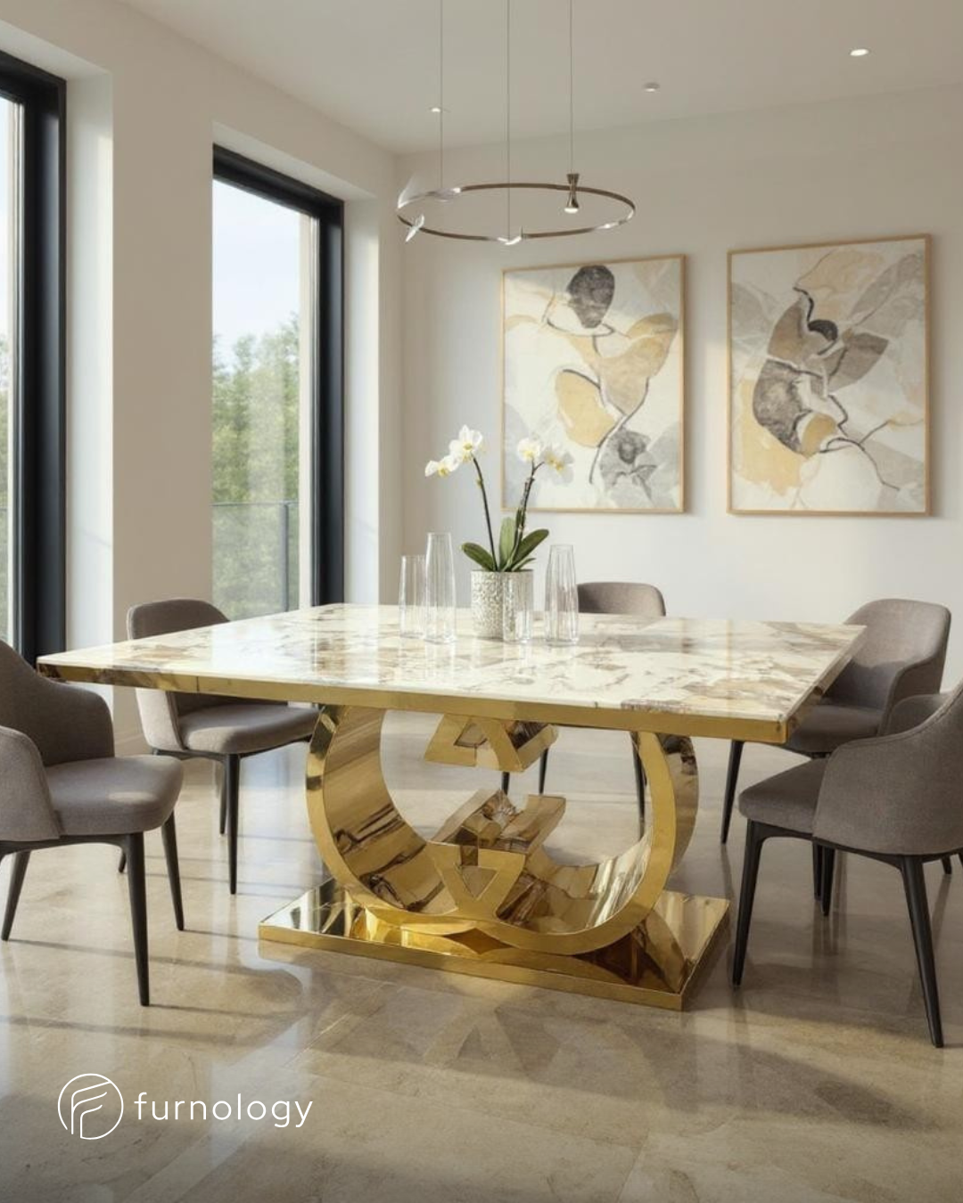 Serenade 6 Seater Dining Table Base