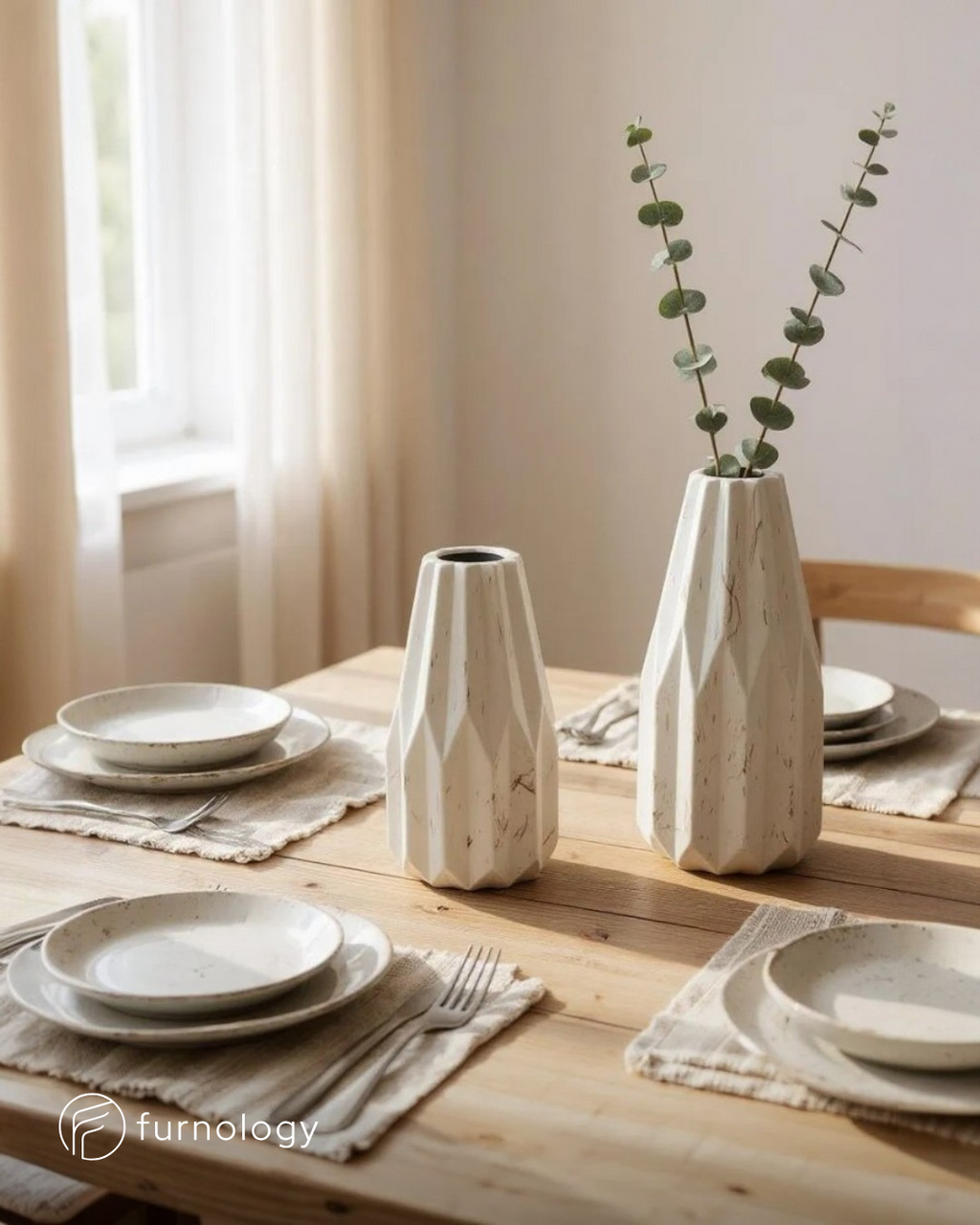 White Origami Vase