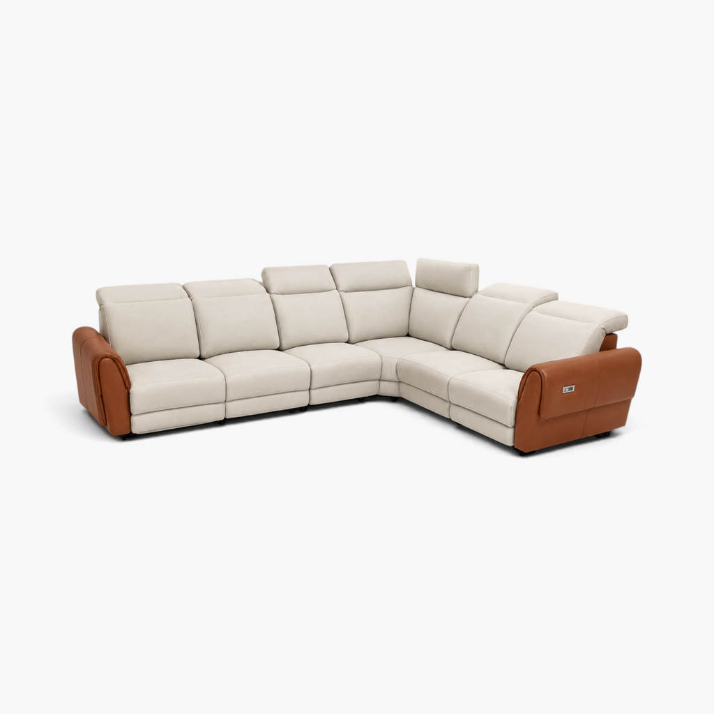 Modo Alto Corner Sofa with Recliner Adjustable Headrest