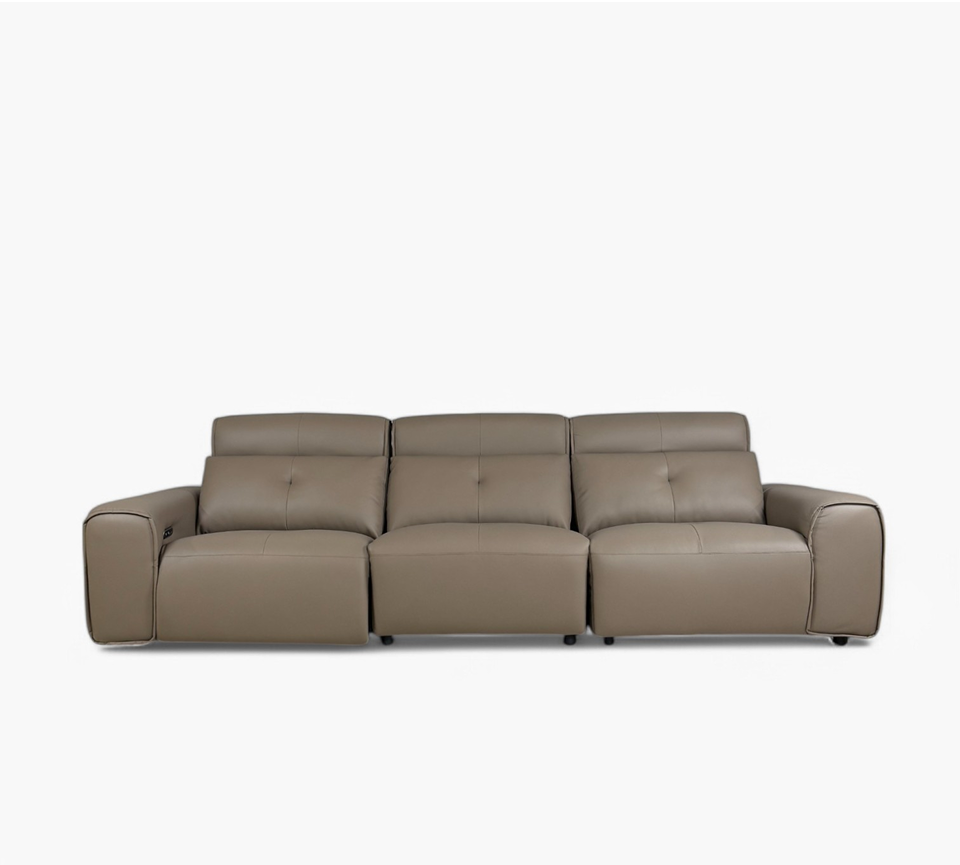 Cloud & Coil Leatherite 3 Seater Motorized Recliner