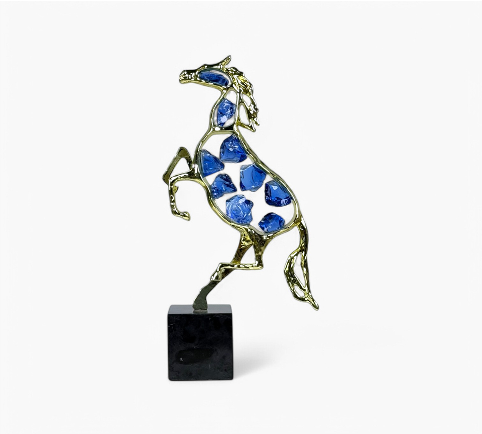 Crystal Blue Amethyst Horse
