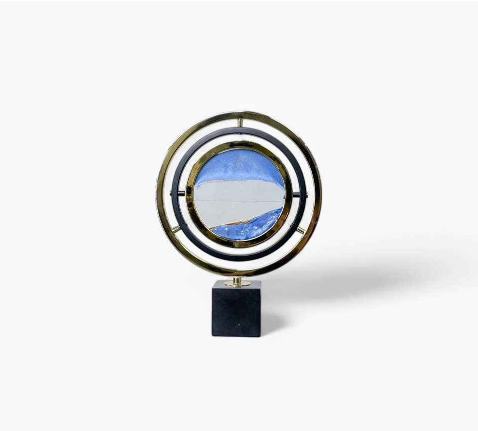 Feng Shui Rotatable Blue Sand Art