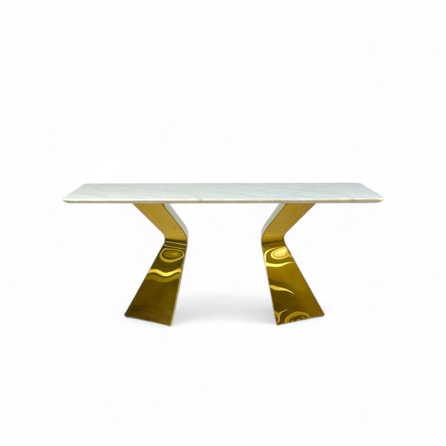 Haute Dining Table Gold 6 Seater Set