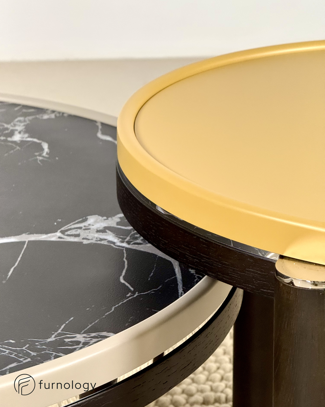 Marble & Mustard Nested Coffee Table