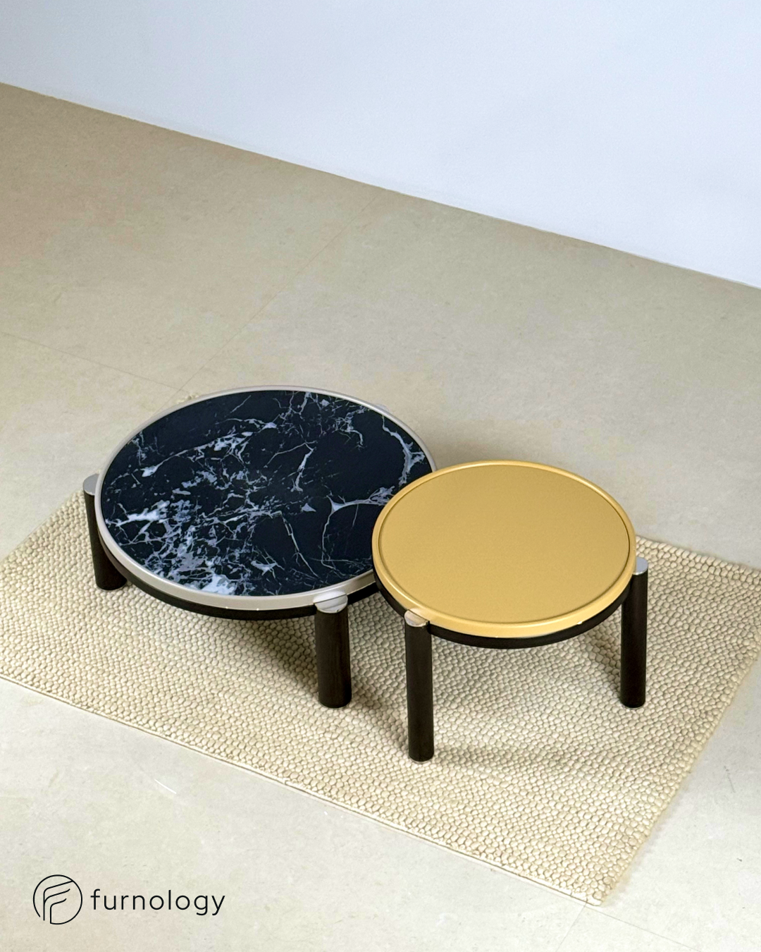 Marble & Mustard Nested Coffee Table