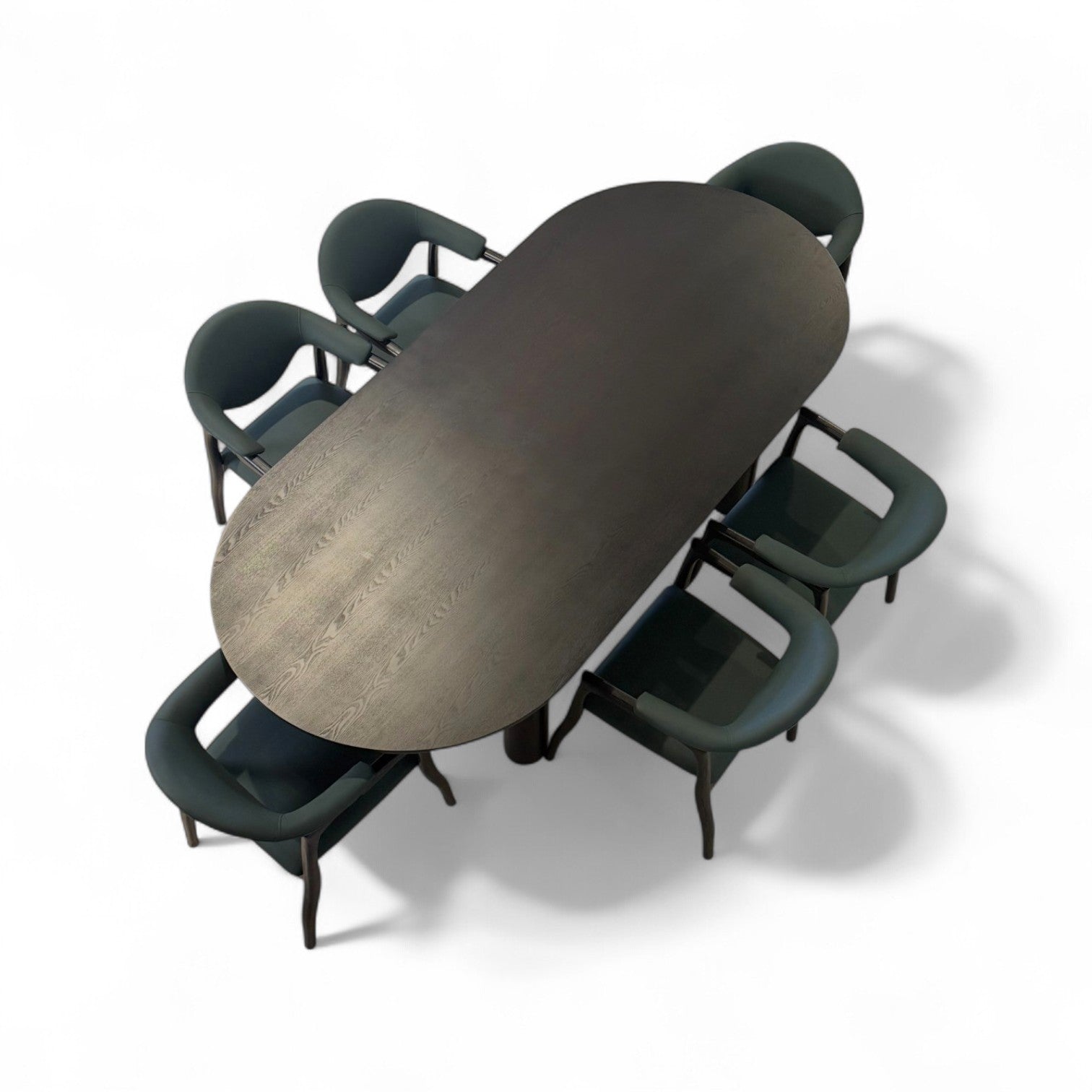 Midnight muse dining table set - 6 seater | with Yeoman's Oak Dining Chair