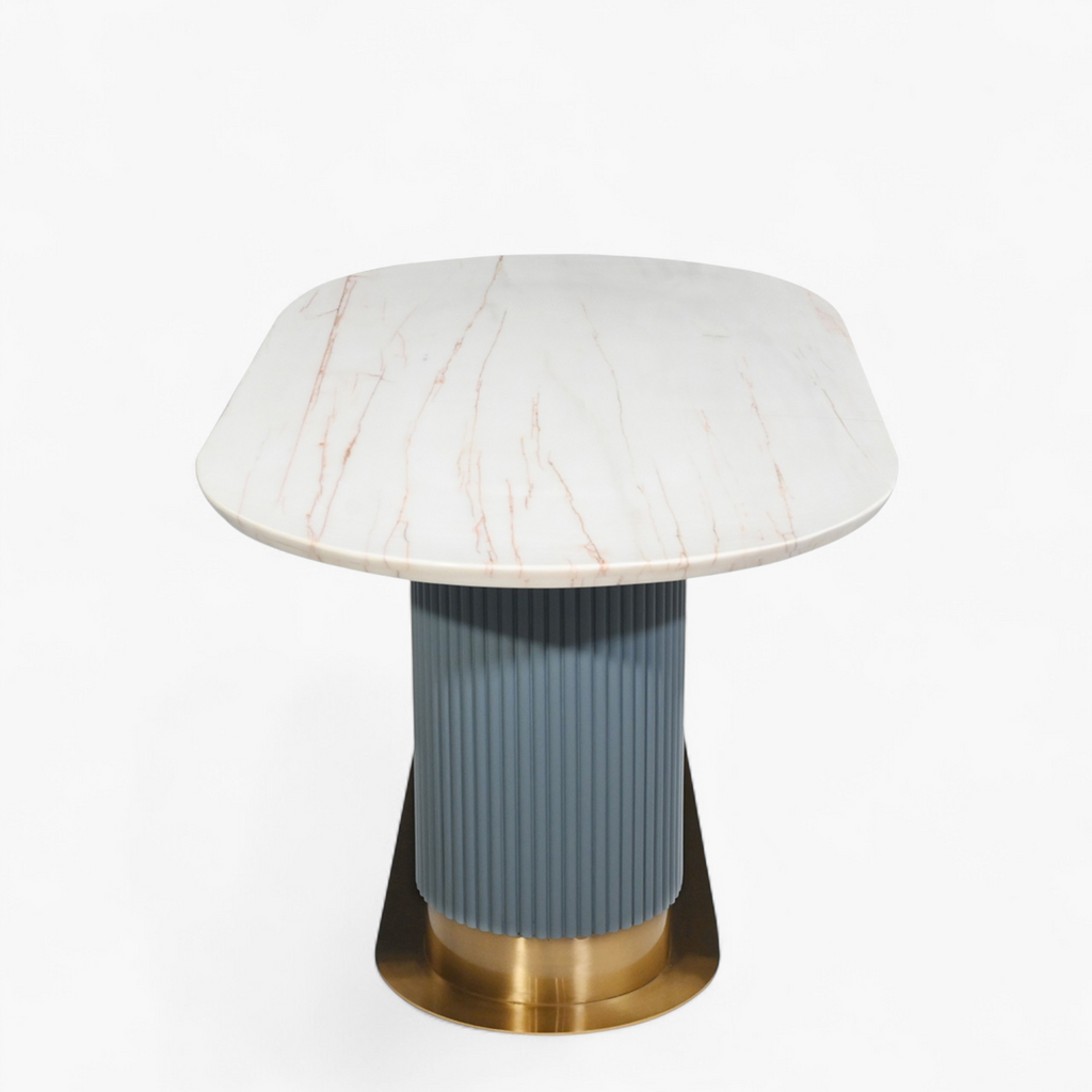 Orbella Steel Blue Dining Table Base
