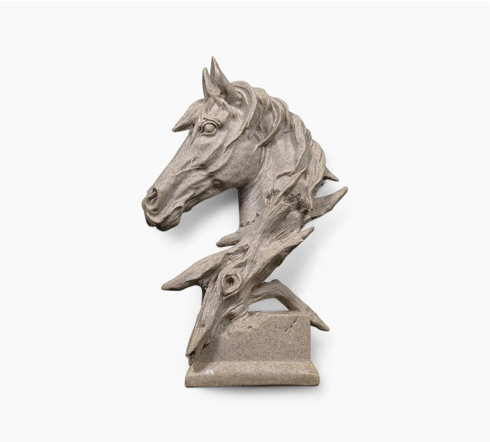 Sandstone Horse Head Sculpture
