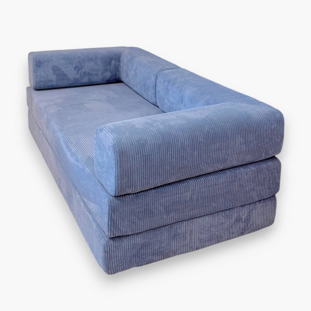 Morphos Sofa Cum Bed (Blue) Compressed