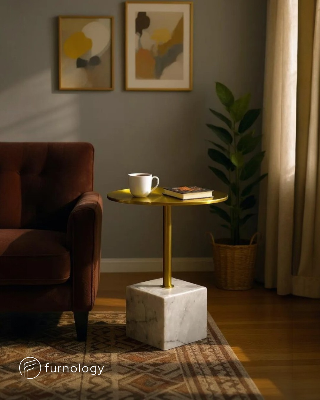 Sunstone Side Table Gold