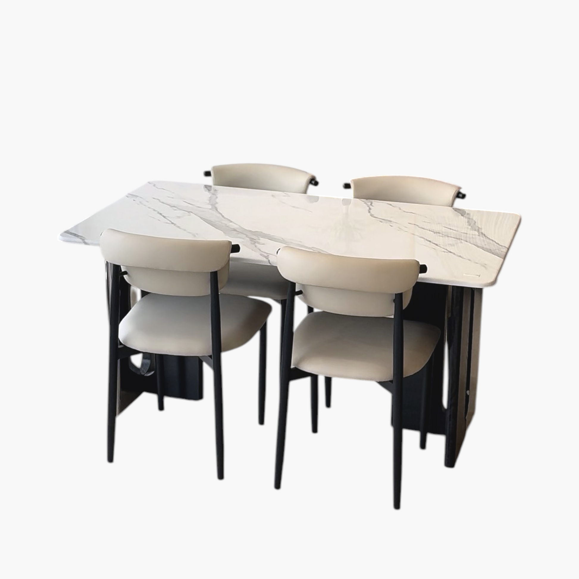 The Monolith Dining Table Set - 4 seater