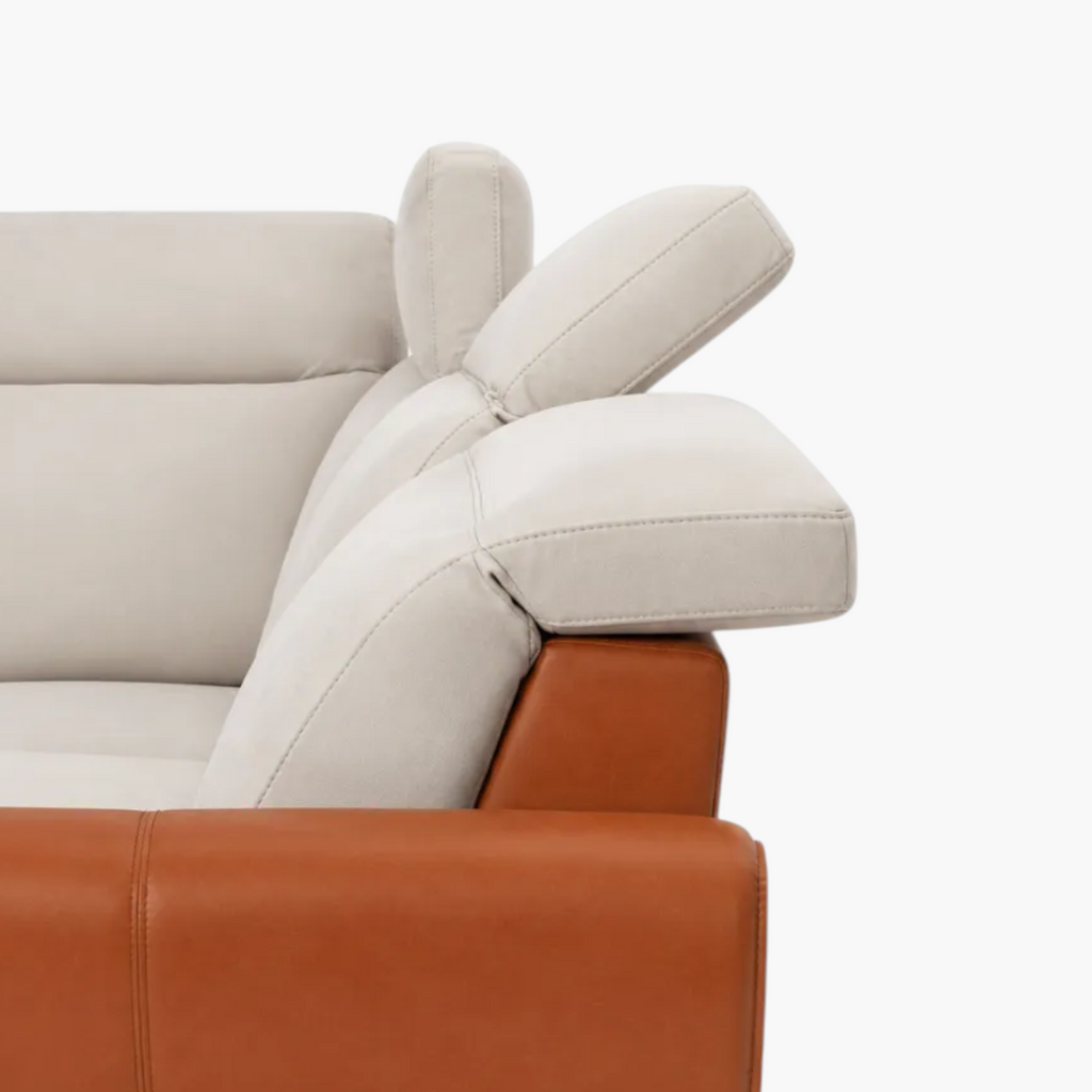 Modo Alto Corner Sofa with Recliner Adjustable Headrest