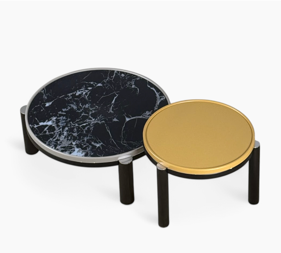 Marble & Mustard Nested Coffee Table