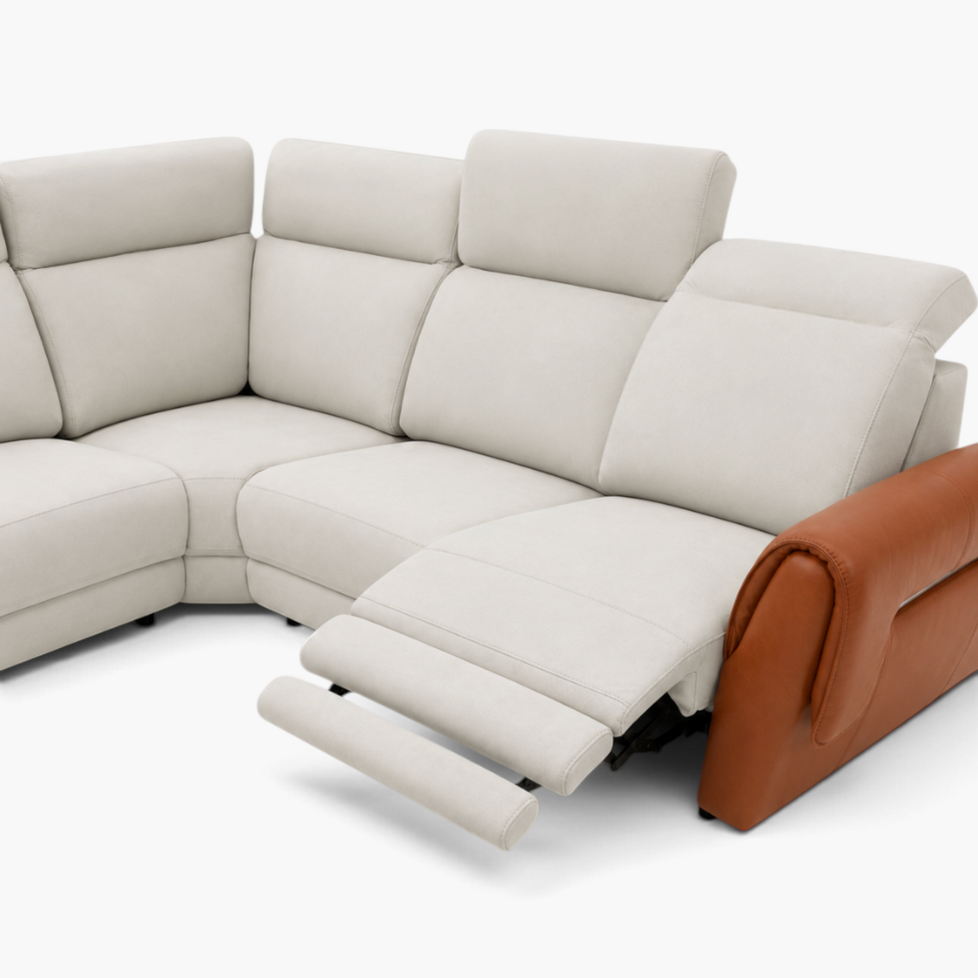 Modo Alto Corner Sofa with Recliner Adjustable Headrest