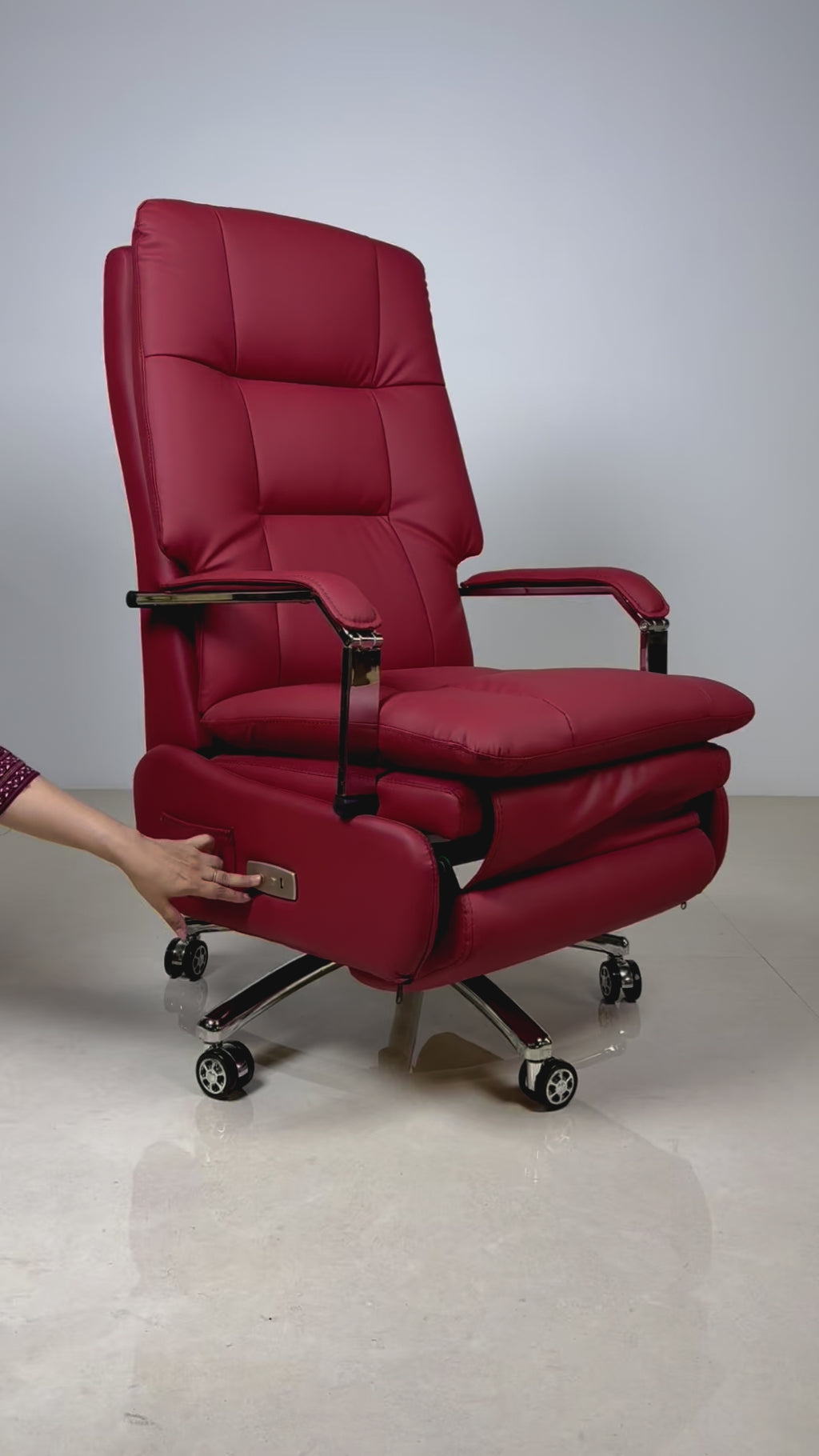 Furnology Reclining Executive Corner Office Chair