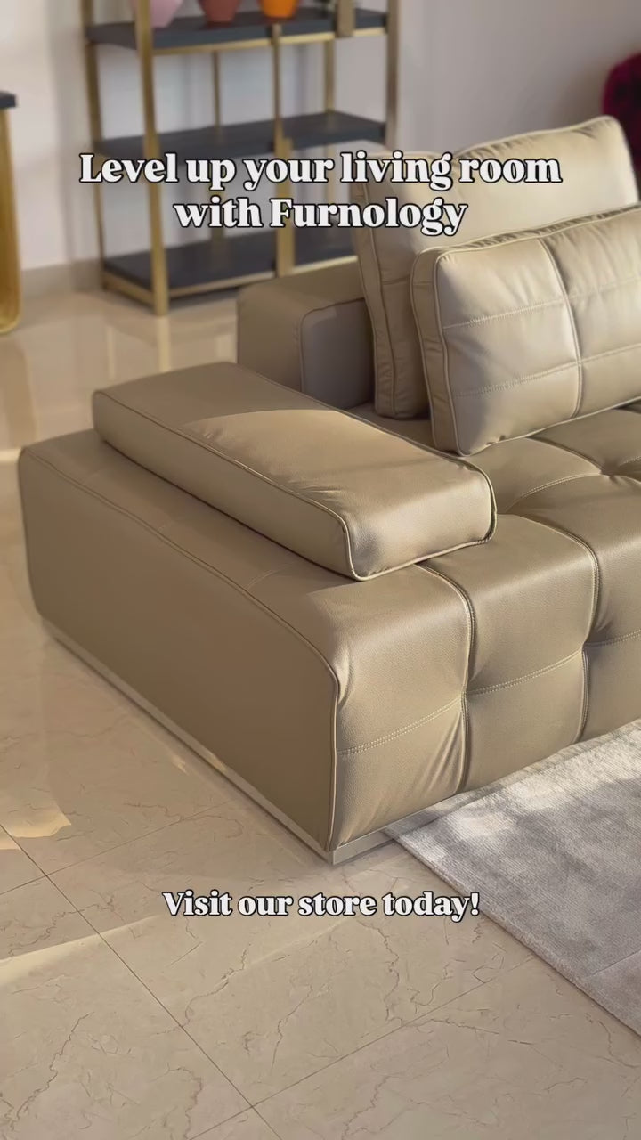 Evangeline Leatherite 4 Seater Sofa