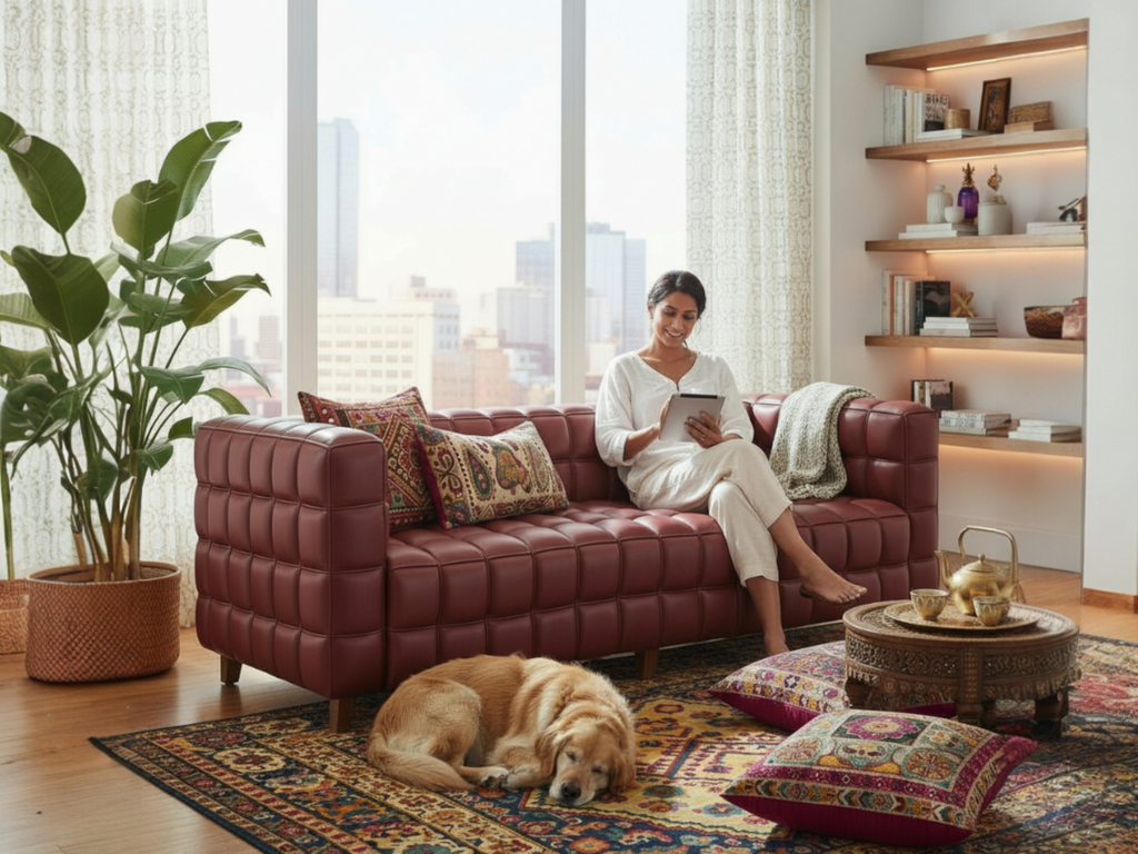 Ruby Silk 3-seater Sofa